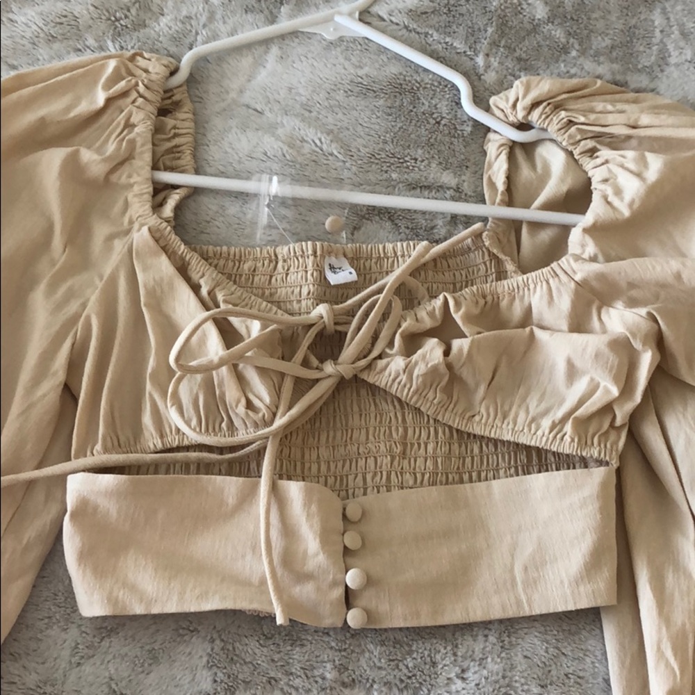 Tan crop top